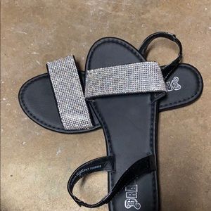 brash rhinestone sandals.